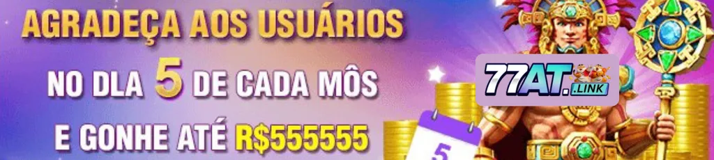 Banner de promoção 77AT cassino