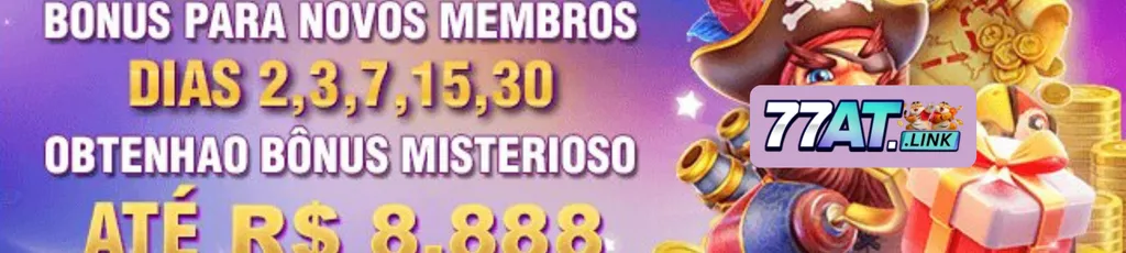 Banner de promoção 77AT cassino